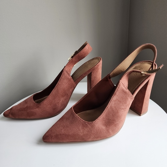 ASOS wide fit size 10W brown block heel shoes - Picture 5 of 8